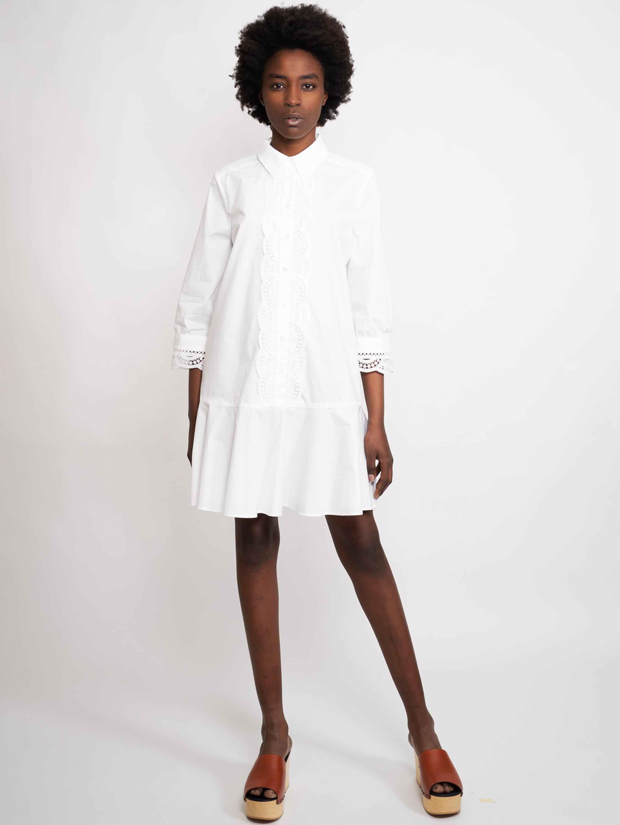 Vestito Chemisier Chemisier Lino Bianco Twin Set Abito Donna