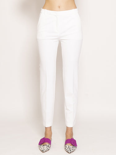PINKO-Pantalone Punto Stoffa Bello 83 Bianco-TRYME Shop