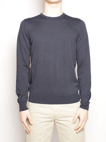 ALPHA STUDIO-Maglia Girocollo Blu Navy-TRYME Shop