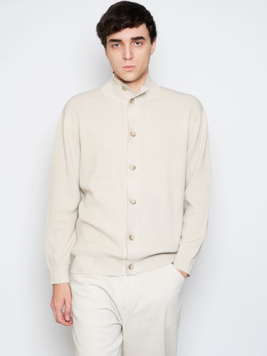 CLOSED-Cardigan a Coste Beige-TRYME Shop