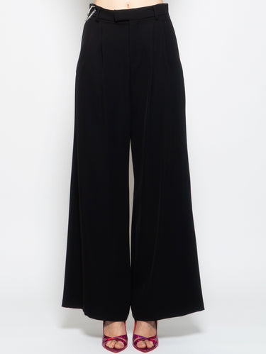 ANIYE BY-Pantaloni Palazzo con Pinces Nero-TRYME Shop