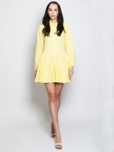 FEDERICA TOSI-Abito Chemisier Corto in Sangallo Mimosa-TRYME Shop