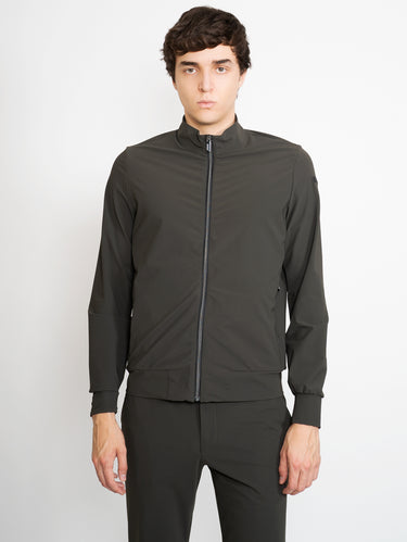 RRD-Felpa in Lycra con Zip Verde-TRYME Shop