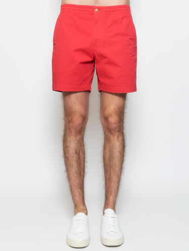 RALPH LAUREN-Pantaloncini in Cotone Con Coulisse Rosso-TRYME Shop