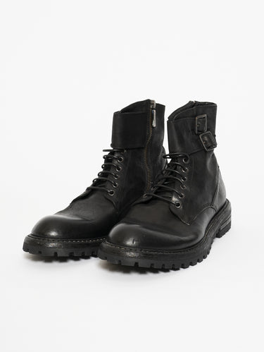 Stivali Vintage con Fibbia Nero