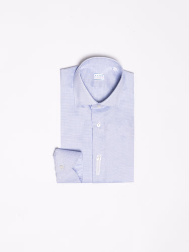 XACUS-Camicia Wrinkle Free in Micro Fantasia - Blu-TRYME Shop