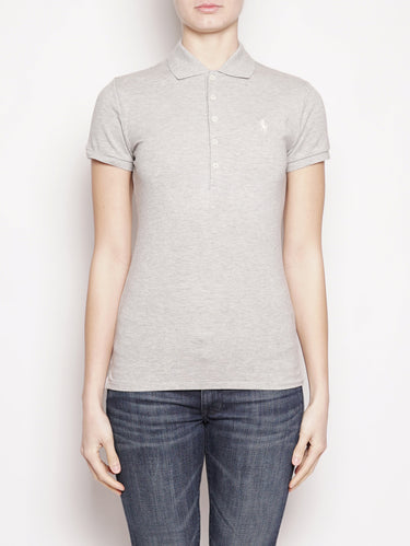 RALPH LAUREN-Polo stretch Slim-Fit Grigio-TRYME Shop