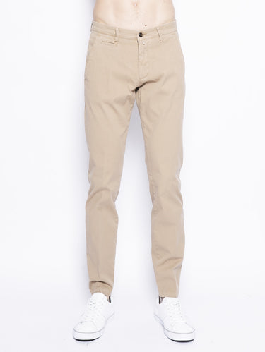 BRIGLIA 1949-Pantalone Chino in Tessuto Elasticizzato Biscotto-TRYME Shop