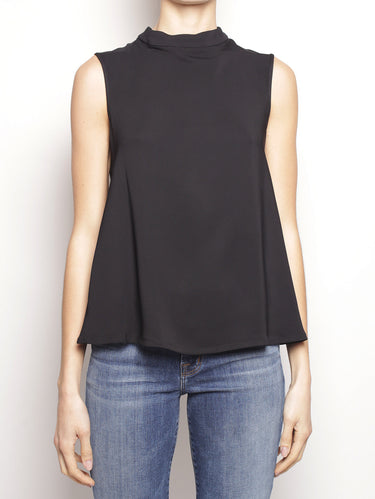 FEDERICA TOSI-Top con schiena scoperta Nero-TRYME Shop