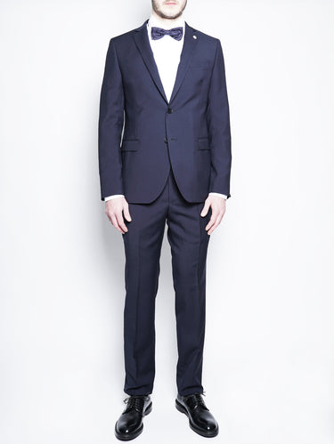 MANUEL RITZ-Abito in fresco lana Dark Navy-TRYME Shop