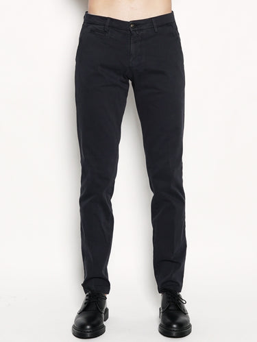 BRIGLIA 1949-Pantalone in Gabardine di Cotone Blu-TRYME Shop