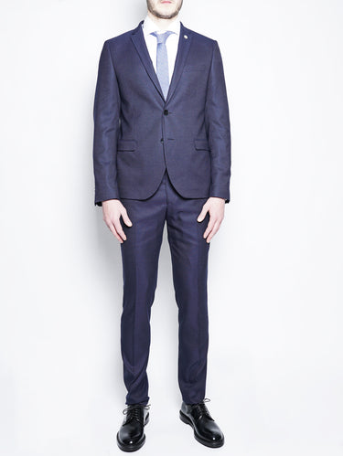 MANUEL RITZ-Abito Operato slim fit Blu-TRYME Shop