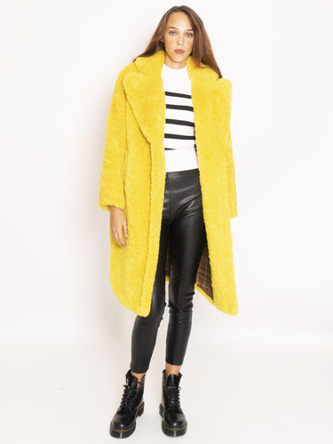 OOF-Eco Pelliccia Lunga - Giallo-TRYME Shop