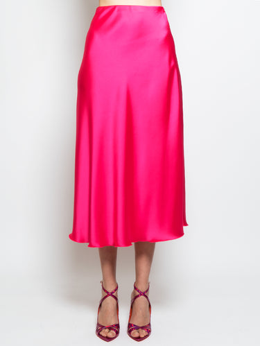 ANIYE BY-Gonna Longuette in Raso Fucsia-TRYME Shop