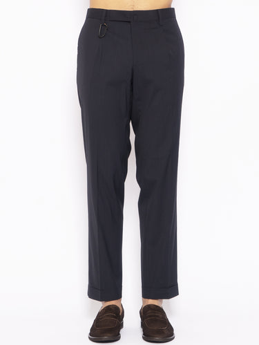BRIGLIA 1949-Pantaloni con Pinces Blu-TRYME Shop