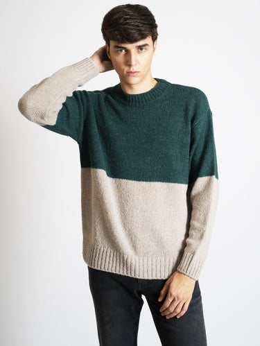 CLOSED-Maglia Color Block Fir Green-TRYME Shop