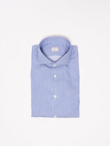 XACUS-Camicia a Righe Blu-TRYME Shop