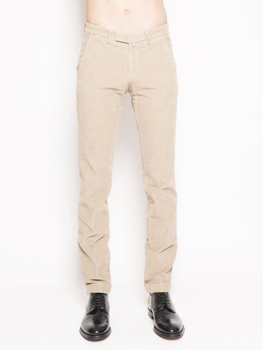 BRIGLIA 1949-Pantaloni in Velluto a Costine Beige-TRYME Shop