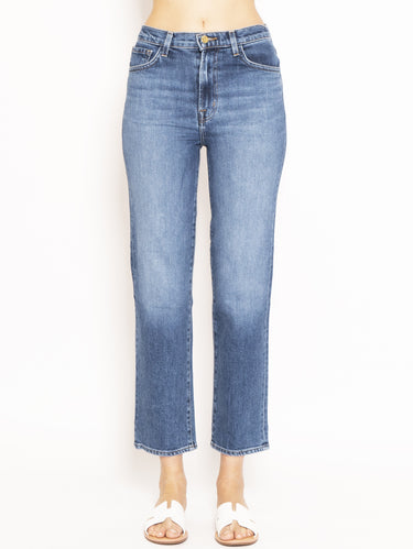 J BRAND-Jeans Sostenibile Jules High Rise Ankle Straight Blu-TRYME Shop