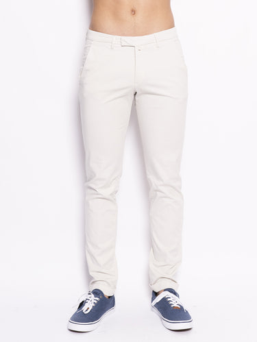 BRIGLIA 1949-Pantalone in Misto Cotone Ghiaccio-TRYME Shop