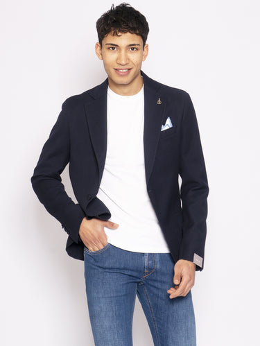 PAOLONI-Giacca Informale Sfoderata Blu-TRYME Shop