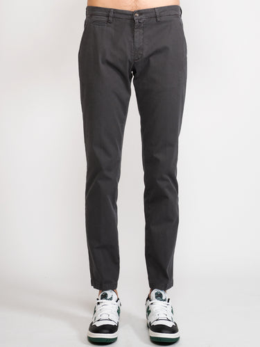 BRIGLIA 1949-Pantaloni in Cotone Armaturato Grigio-TRYME Shop