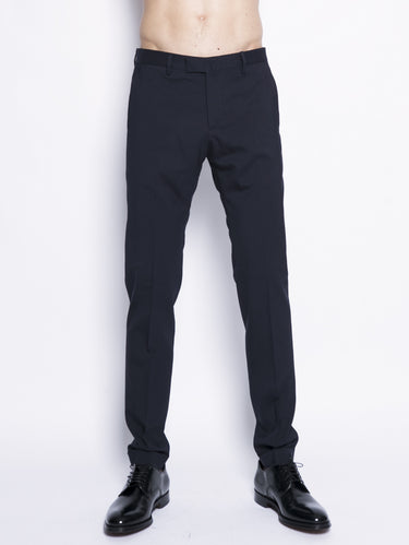BRIGLIA 1949-Pantalone in Misto Lana Elasticizzato Blu-TRYME Shop