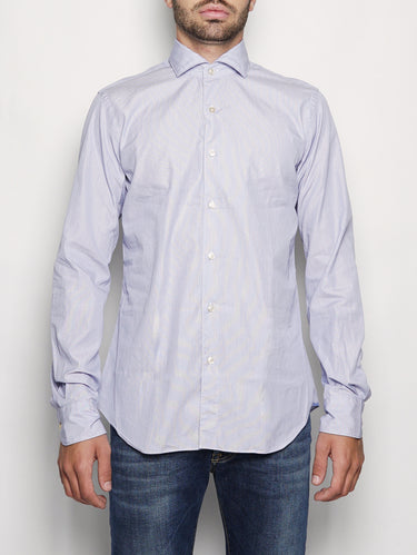 XACUS-Camicia a Righe Blu/Bianco-TRYME Shop