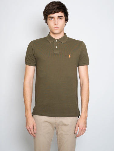 RALPH LAUREN-Polo in Piquet Verde-TRYME Shop