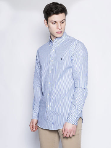 White and Blue Striped Shirt