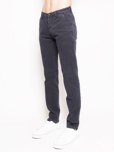 Pantalon en coton côtelé bleu