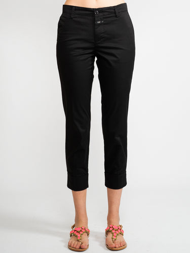 CLOSED-Pantaloni Cropped Nero-TRYME Shop