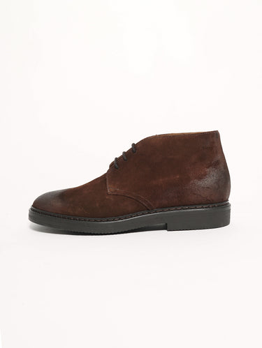 DUCA DI WELLES-Stivaletto in pelle oliata Terra di siena bruciato-TRYME Shop