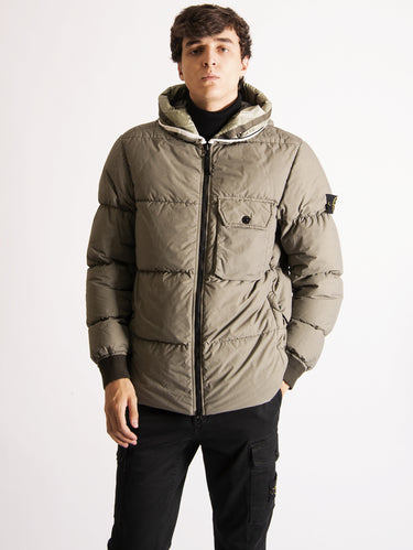 STONE ISLAND-Piumino con Cappuccio Salvia-TRYME Shop