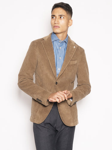 MANUEL RITZ-Giacca in velluto a coste Marrone-TRYME Shop