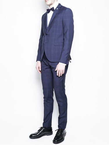 Abito quadrettato Blu / Azzurro-Completi-MANUEL RITZ-TRYME Shop