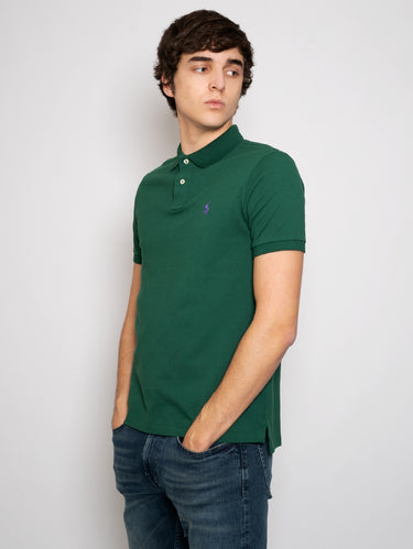 Forest Green Polo in Piqué