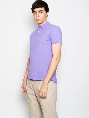 Polo in Piquè Slim Fit Paars