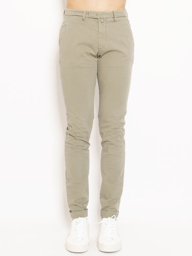 BRIGLIA 1949-Pantalone con Risvolto Verde-TRYME Shop