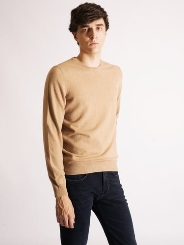 Camel Crew Neck Sweater