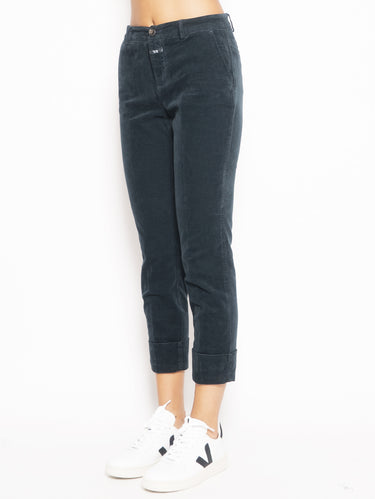 Pantalon en velours côtelé Bleu
