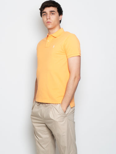 Polo aus Baumwoll-Piqué Orange