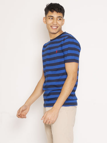 Multicolor Custom Slim Fit Striped T-shirt