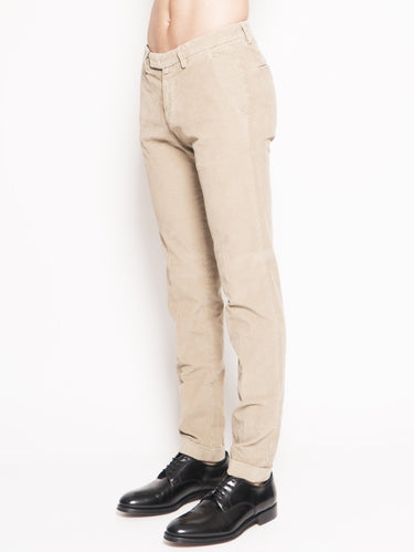 Pantalon en velours côtelé beige
