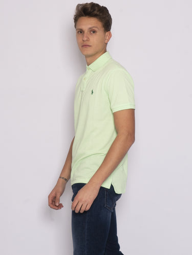 Polo en piqué lime