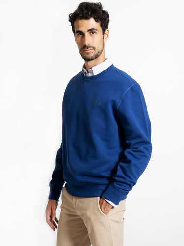 Rundhals-Sweatshirt Blau