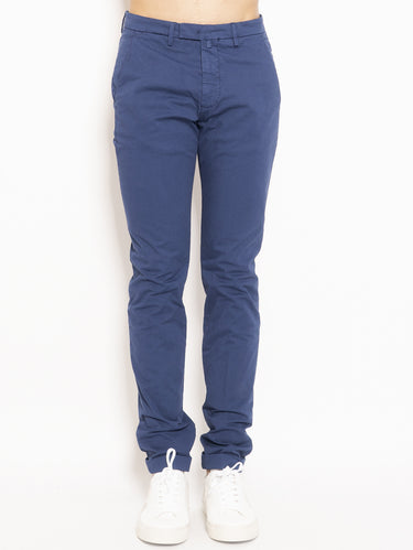 BRIGLIA 1949-Pantalone con Risvolto Blu-TRYME Shop