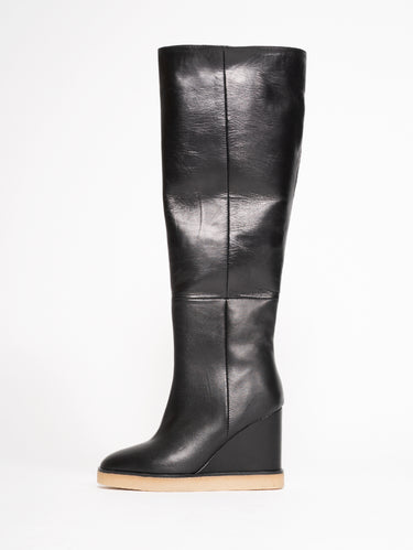 NCUB-Stivali Alti con Para e Zeppa Nero-TRYME Shop