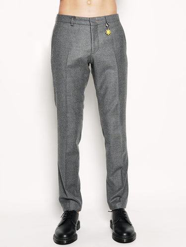 MANUEL RITZ-Pantalone elegante in lana Grigio-TRYME Shop