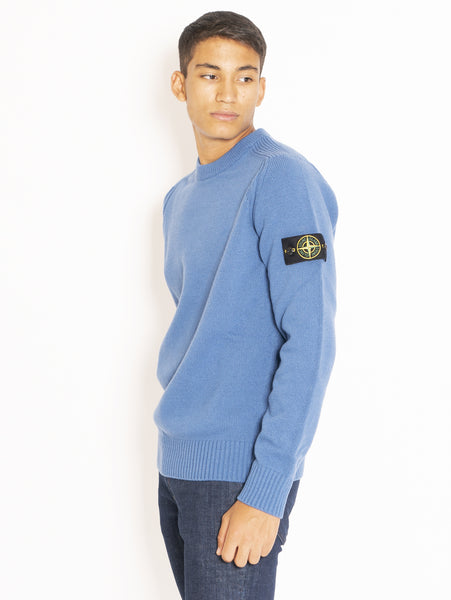 STONE ISLAND - Lambswool Crewneck Sweater - Pervinca – TRYME Shop